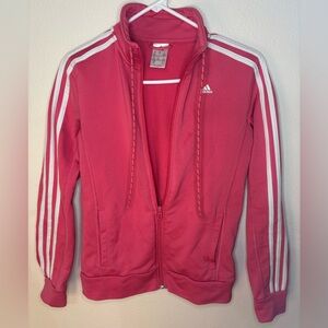 Adidas Women's Vibrant Pink Zip-Up Jacket